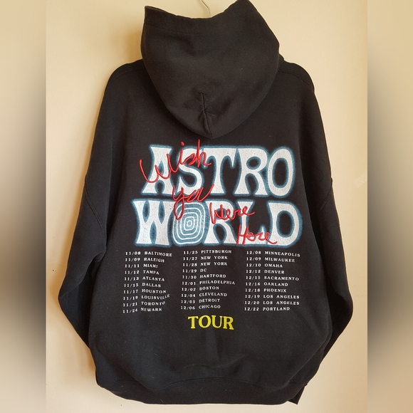 TRAVIS SCOTT ASTRO WORLD TOUR SICKO MODE HOODIE - Picture 2 of 5